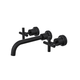 LINSOL Tre Cross Handle Bath Set - Matte Black