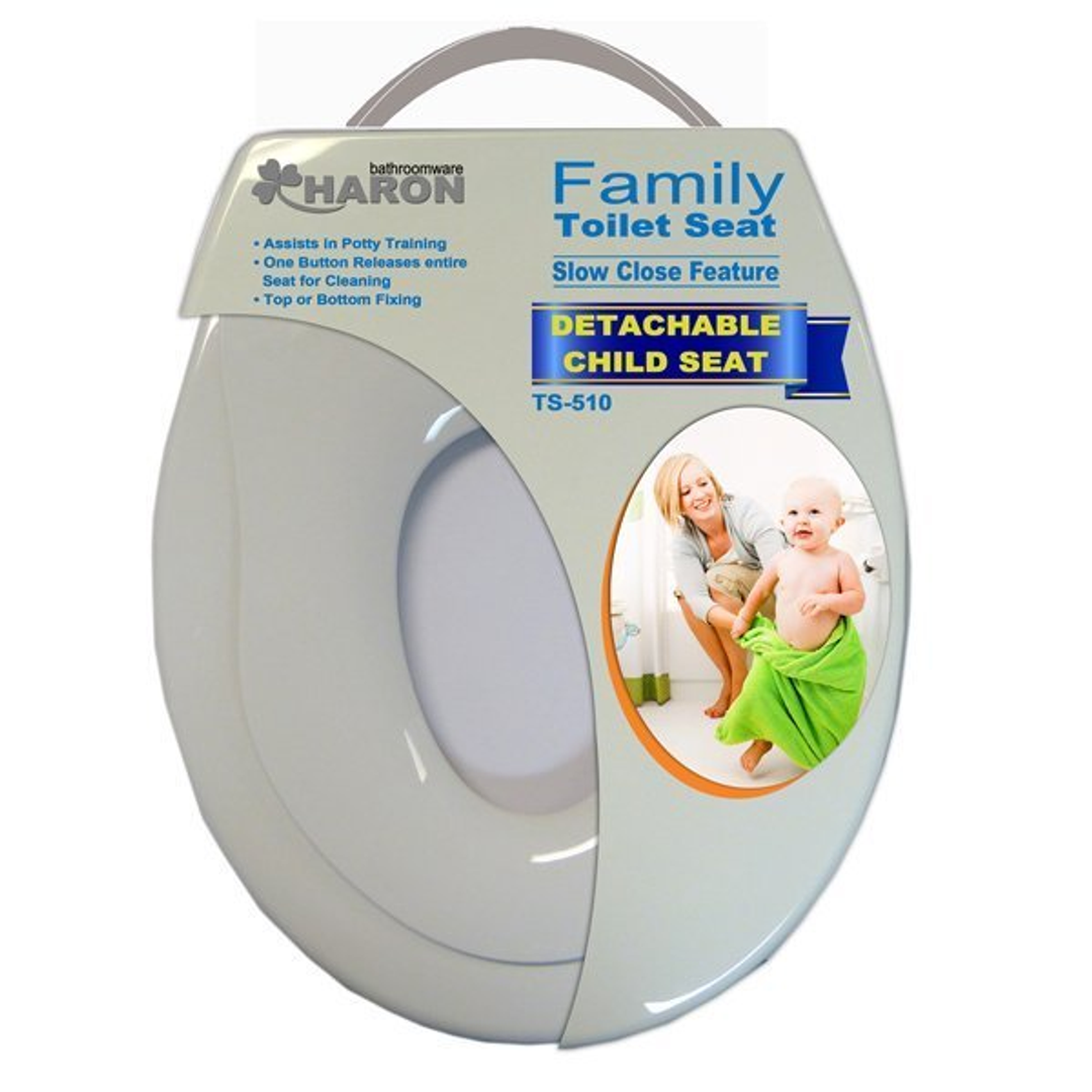 Haron Family Toilet Seat S/Close C/W Detachable Child Seat Ts-510