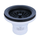 T&H 90 X 50Mm Matte Black On Stainless Steel Basket Waste & Long Thread