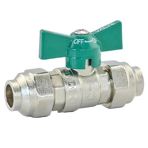 T Head Ball Valve Copper Water/Gas