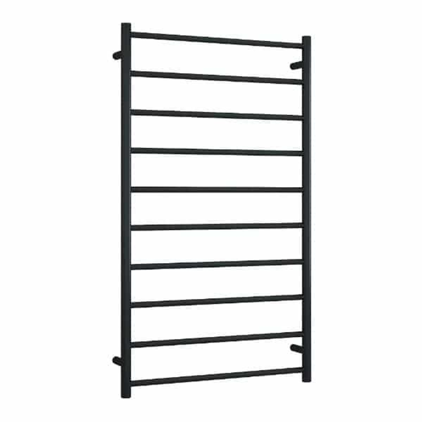 Thermorail Straight/Round 700x1200x122mm 162Watts 10 Bars - Matt Black