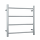 Thermorail STRAIGHT/ ROUND 550X550X122MM 57W 4 BAR BRUSHED S/STEEL