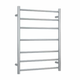 Thermorail STRAIGHT/ ROUND 600X800X122MM 7 BAR 90 WATT BRUSHED CHROME