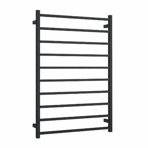 Thermorail Straight/Square 800x1160x120mm 217Watts 10 Bars - Matt Black