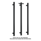Thermogroup STRAIGHT/ ROUND 12VLT MATT BLACK VERTICLE TOWEL RAIL