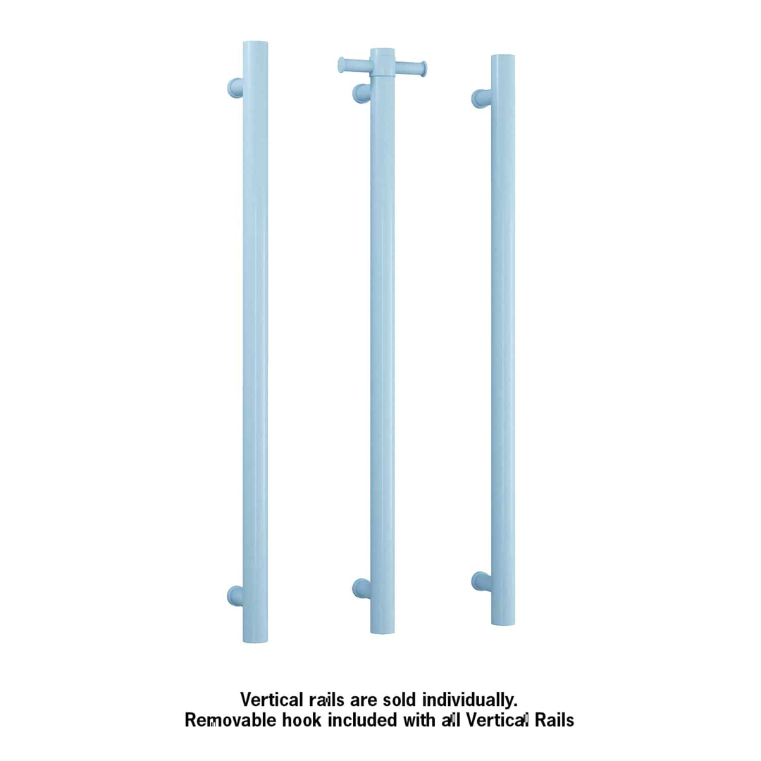 Thermorail Straight/Round 12Volt Vertical Bar 900X142X100Mm 26Wat & Optional Hook Horizon Blu