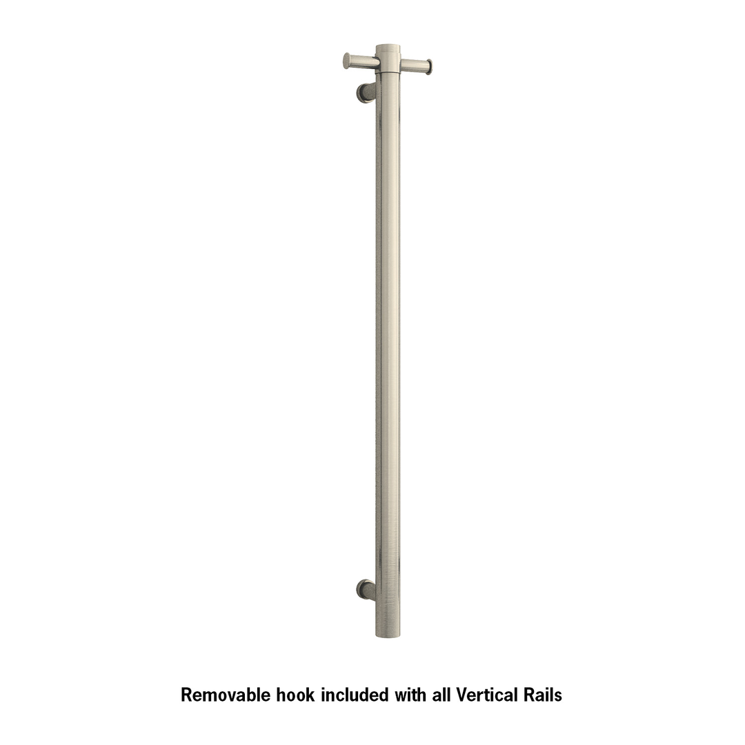 Thermorail STRAIGHT/ ROUND 12V VERTICAL BAR BRUSHED NICKEL