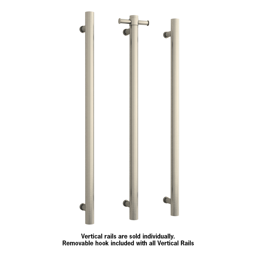 Thermorail STRAIGHT/ ROUND 12V VERTICAL BAR BRUSHED NICKEL