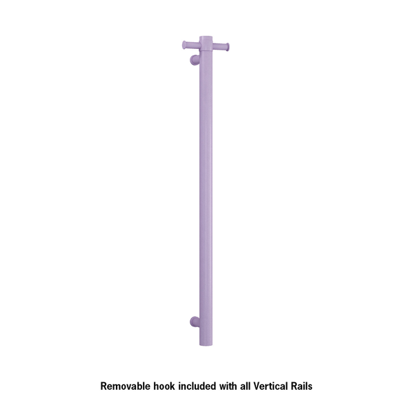 Thermorail Straight/Round 240Volt Vertical Bar 900X142X100Mm 22Watt & Optional Hook Matt Blk