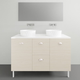 Timberline Nevada On Legs Vanity 1200 Silksurface Top Dbl White Gloss A/C Basin