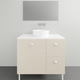 Timberline Nevada Vanity 900 Silksurface Top White Gloss A/C Basin On Legs N90Ml