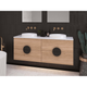 Timberline Oxbow Wall Hung Vanity 1500mm Double Bowl