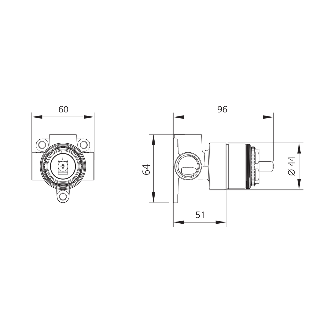 Oliveri UNI-A2-BY Wall Mixer  Body Only