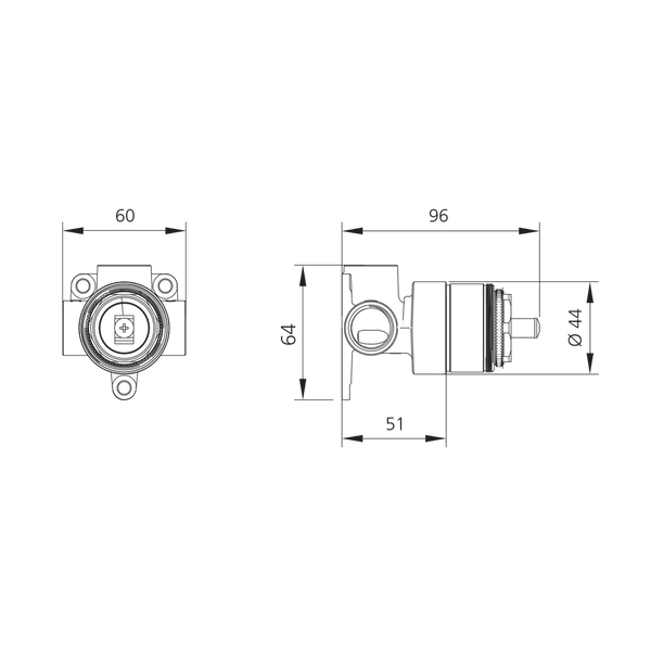 Oliveri UNI-A2-BY Wall Mixer  Body Only