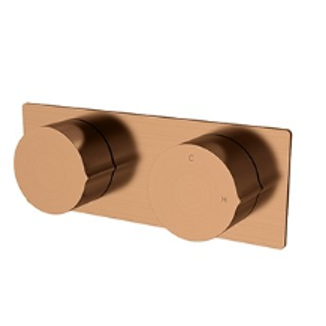 Streamline Venn Shower Mixer With Plate Diverter Ext Part Only Brushed Rose Gold Pvd