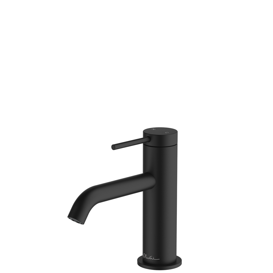 Oliveri VE103506FMB Venice Basin Mixer Curved Matte Black