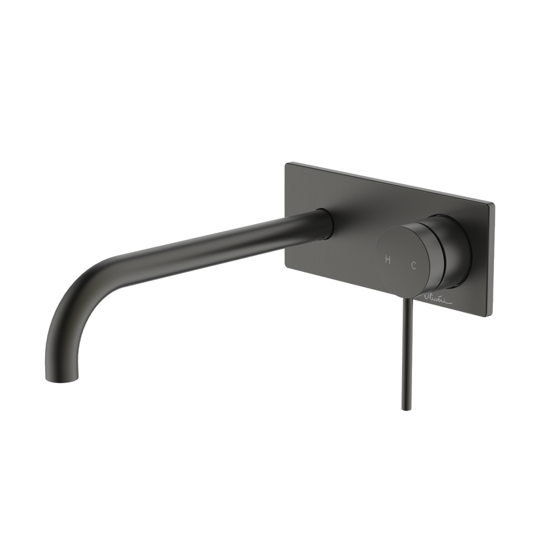 Oliveri VE105505FGM Venice WallMixer Set Curv Gunmetal