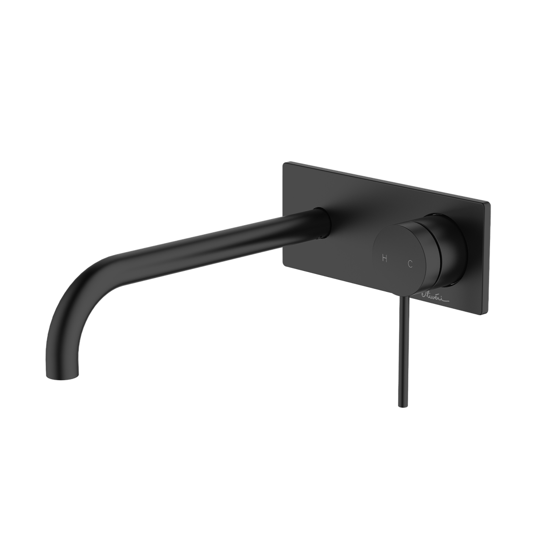 Oliveri VE105516FMB Venice WallMixer Set Curv Matte Black