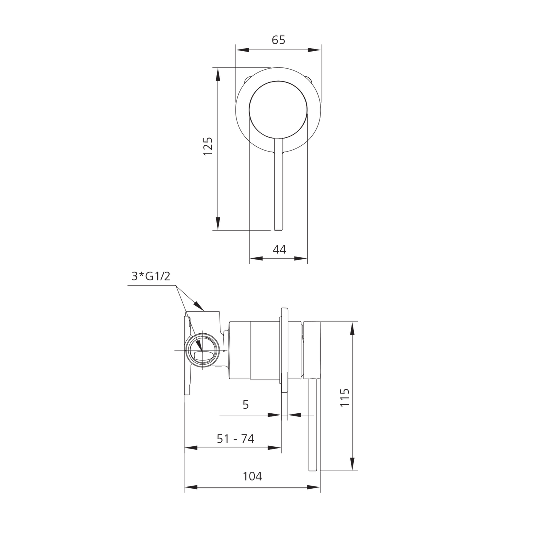 Oliveri VE111504FBN-TK Venice W/Mix Str Trim Brushed Nickel