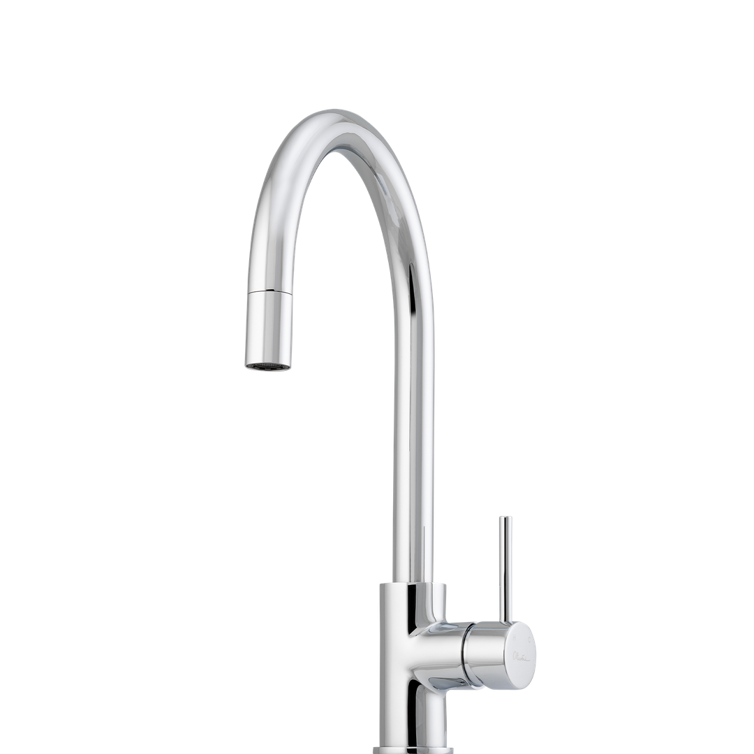 Oliveri VE520FCR-P Venice P-Out Gooseneck Mixer Chrome LEAD FREE