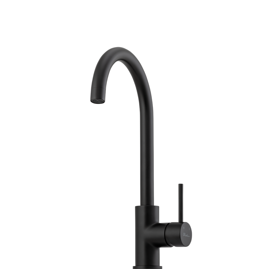 Oliveri VE520FMB Venice Goose Neck Mixer Matte Black LEAD FREE