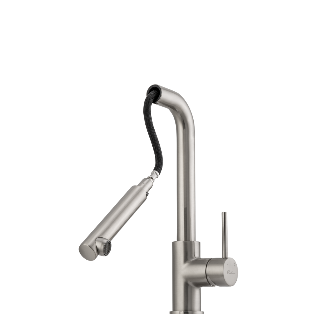 Oliveri VE570FBN-P Venice P-Out R/Angle Mixer Brushed Nickel LEAD FREE