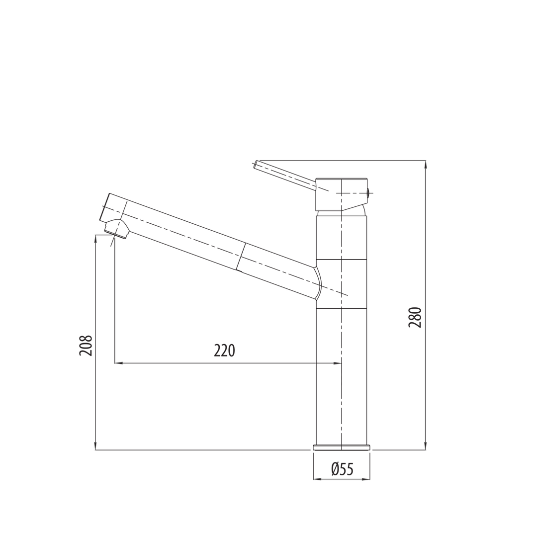 Oliveri VE590FMB Venice Swivel Mixer Matte Black LEAD FREE