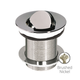V+A KIT 12 UNIVERSAL PLUG & WASTE FOR BATHS NO OVERFLOW BRUSHED NICKEL