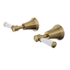 LINSOL Vintage Lever Handle Wall Top Assemblies - Brushed Brass