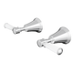 LINSOL Vintage Lever Handle Wall Top Assemblies - Chrome