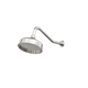 LINSOL Vintage Brass Shower Head And Wall Arm - Brushed Nickel