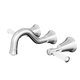 LINSOL Vintage Lever Handle Bath Set - Chrome