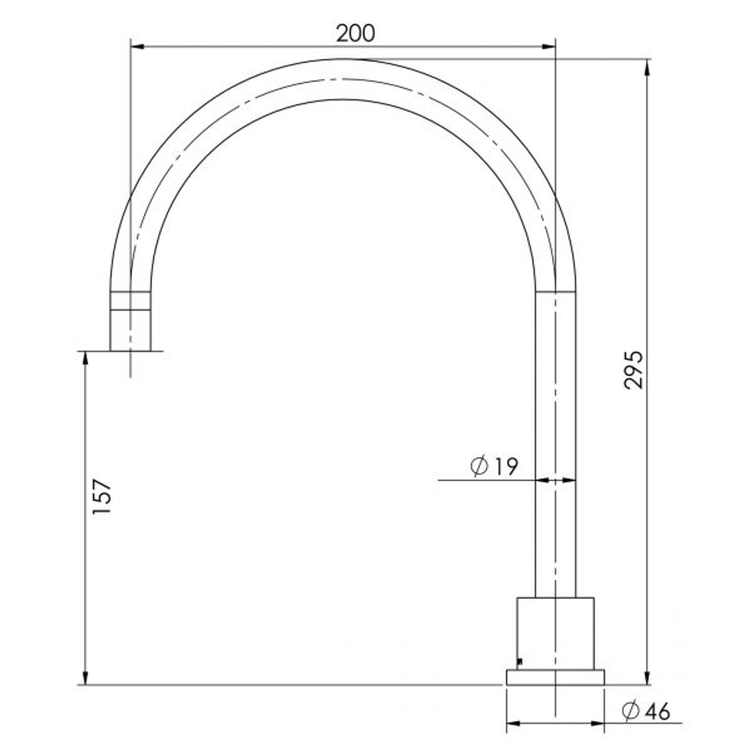 Phoenix Vivid Pin Lever Hob Spa Oulet Gooseneck - Chrome
