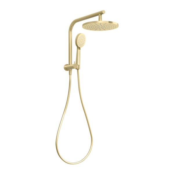 Phoenix Vivid Slimline Compact Twin Shower  - Brushed Gold
