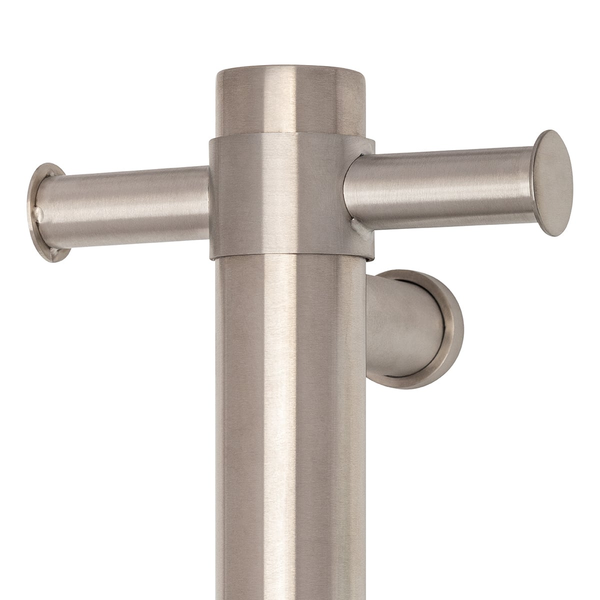 Thermorail Straight/Round Non Heated Vertical Bar 900X142X100Mm & Hook Brushed Staless