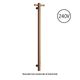 Thermorail Straight/Round 240Volt Vertical Bar 900X142X100Mm 20Watt With Optional Hook Brsh Bronze