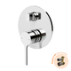 Phoenix Vivid Slimline Oval Switchmix Shower/Bath Diverter Mixer Fit Off Kit Chrome
