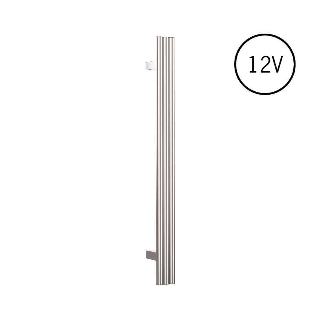 Thermorail Round/Triple Tube 12 Volt Vertical Bar 900X75X100mm 27WATTS Chrome