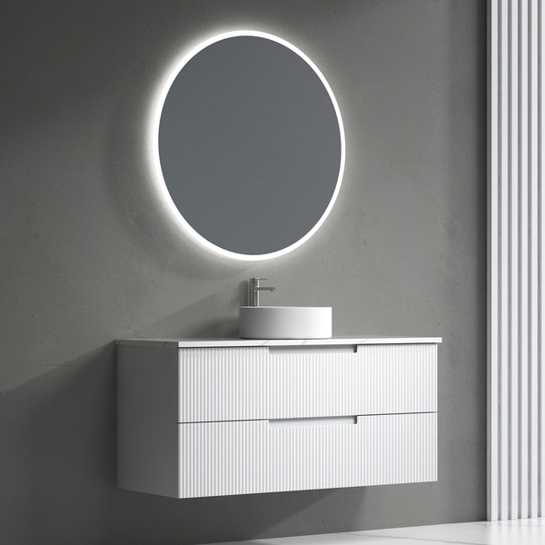 Aulic Verona Mark Ii Wall Hung 1200 Cabinet With Cato Stone Top With Undermount Basin