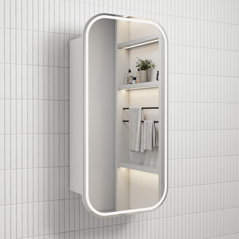 Aulic Vienna Led Shaving Cabinet Matte White