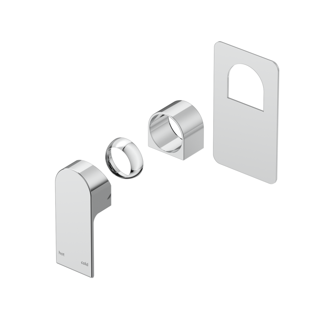 Bella Vista Beki Shower Mixer Square Plate Trim Kit Only Gunmetal