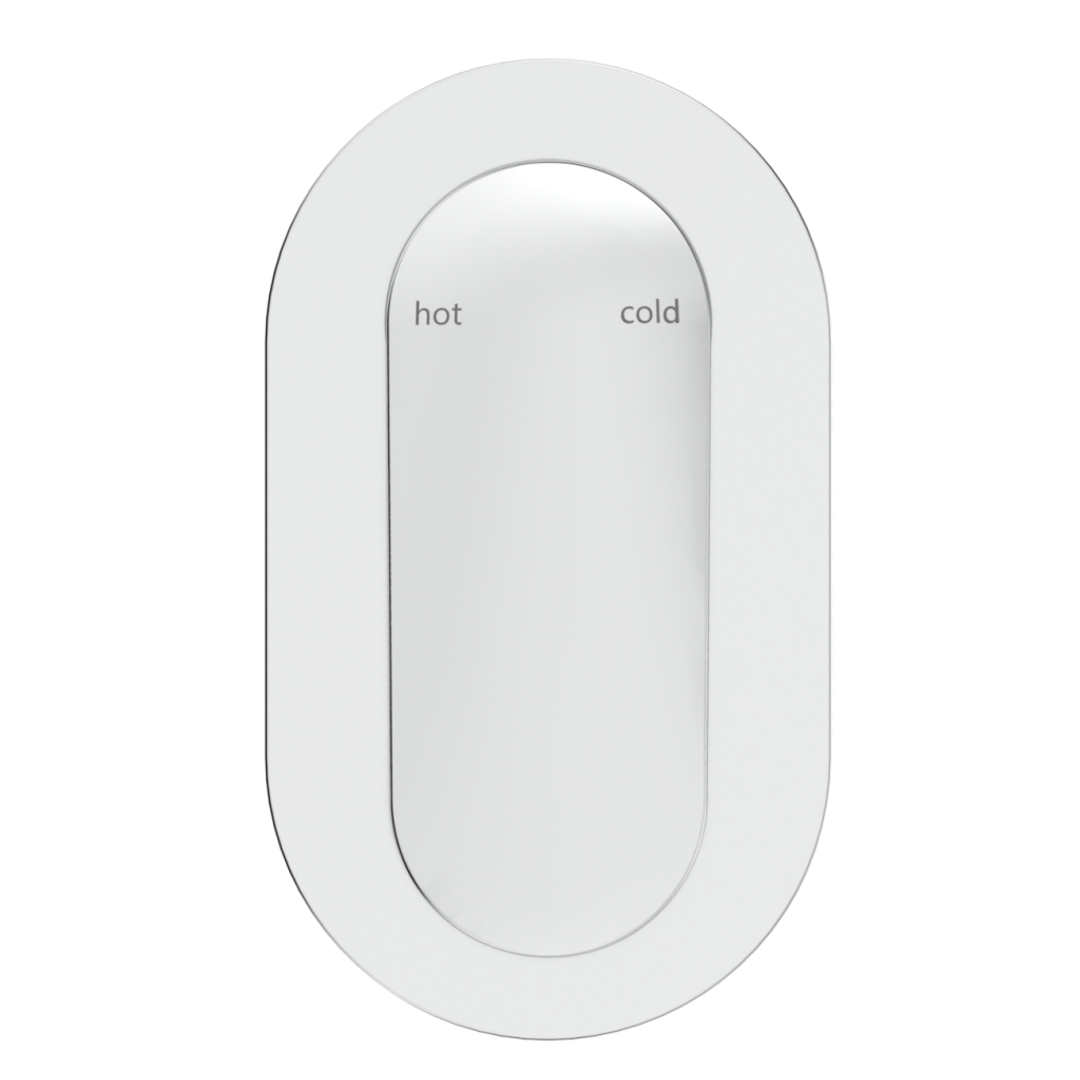 Bella Vista Lantra Shower Mixer Oval Plate Trim Kit Only Brushed Nickel