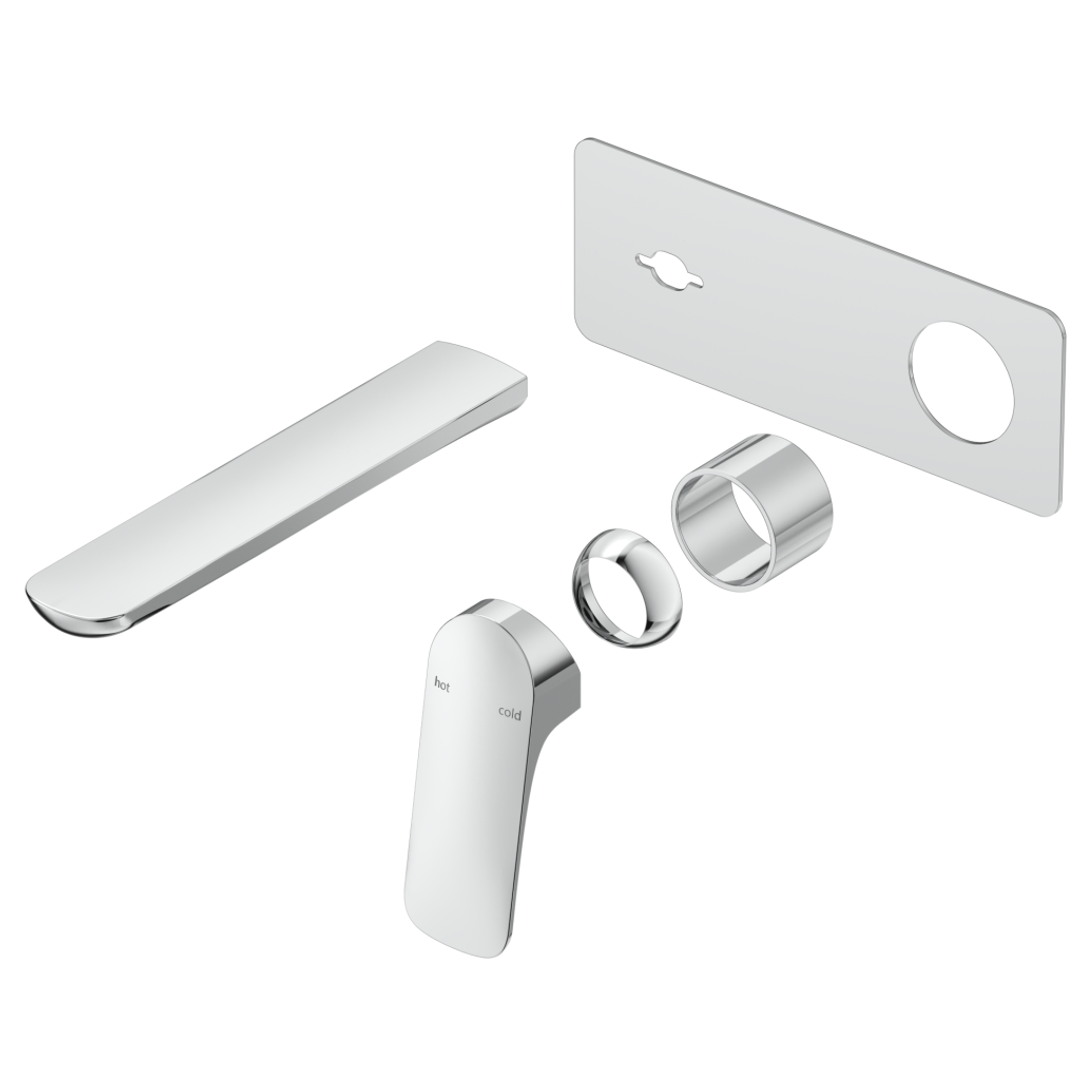 Bella Vista Kaza Wall Spout Combo 1P Trim Kit Only Brushed Nickel