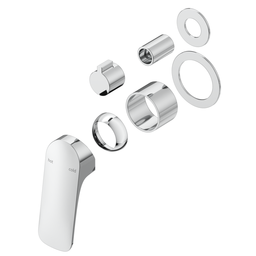 Bella Vista Kaza Shower Mixer Diverter Trim Kit Only Brushed Nickel