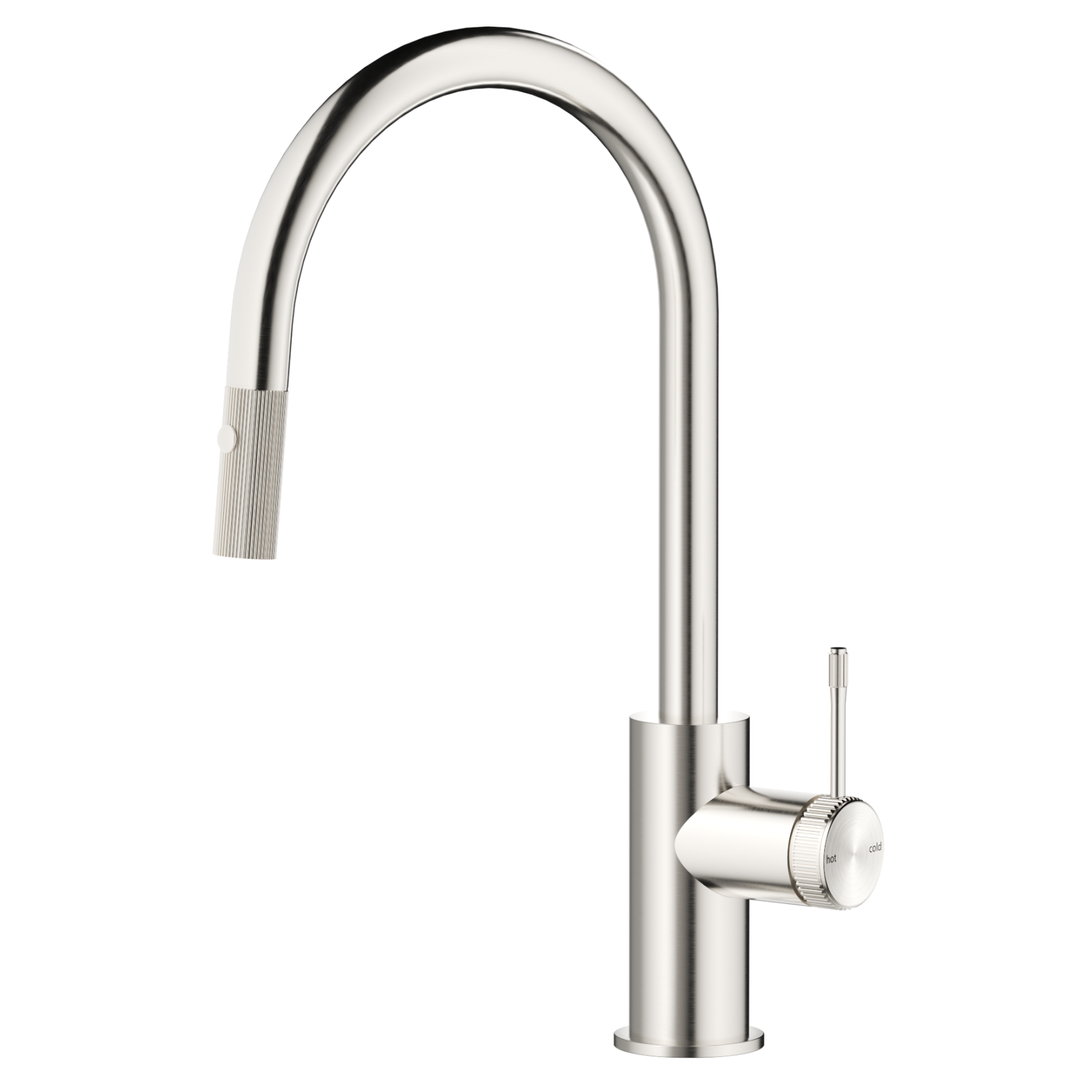 Bella Vista Mica Fluted Pull-Out Sink Mixer Brushed Nickel