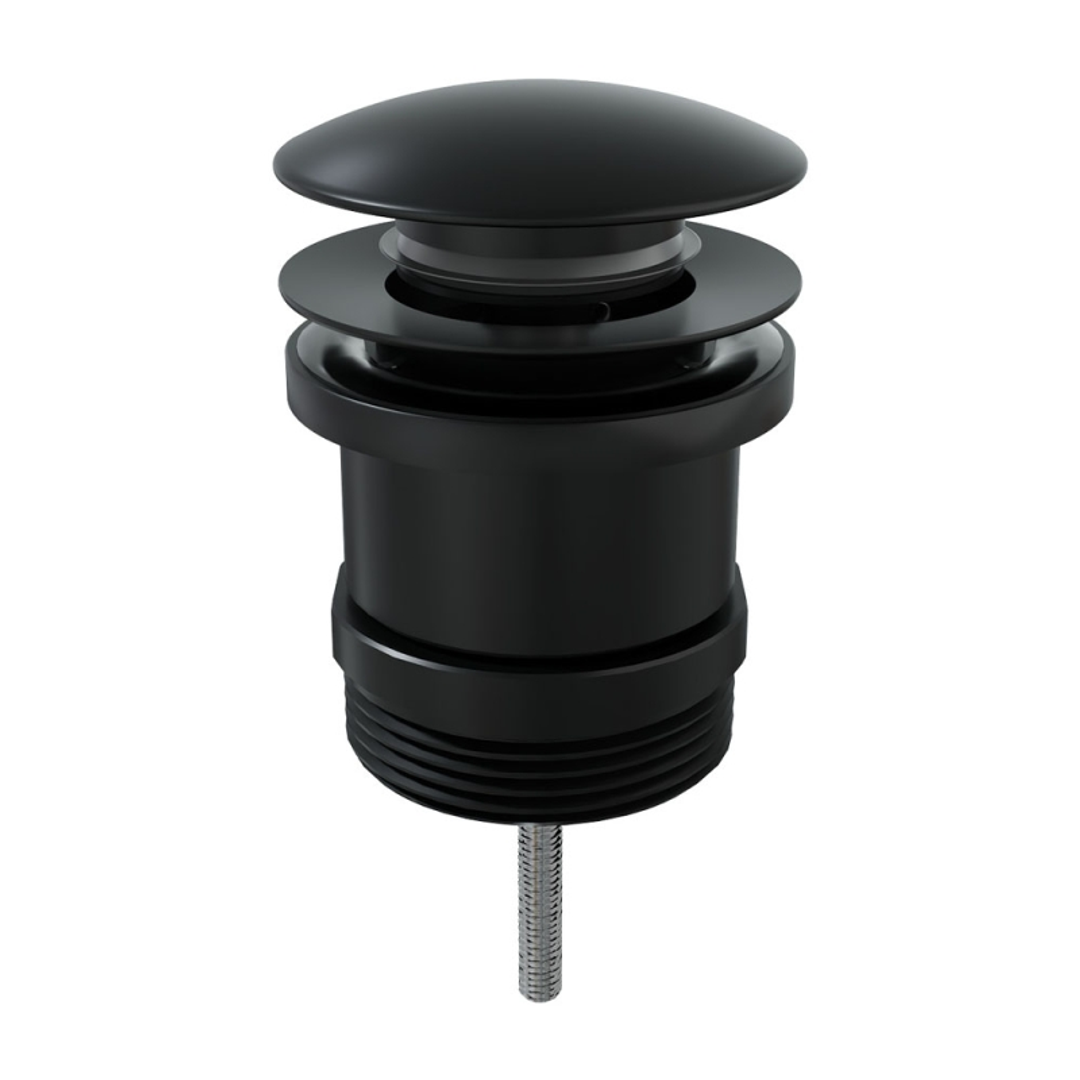 Fienza Universal Pop Up / Pull Out Basin Waste Matte Black Was72Mb