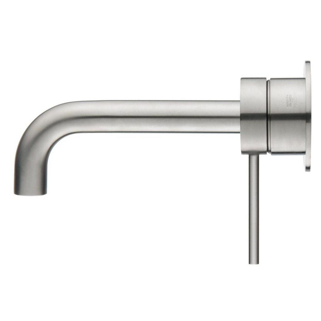 Bella Vista Mica Wall Basin/Bath Mixer 2P 180Mm Brushed Nickel