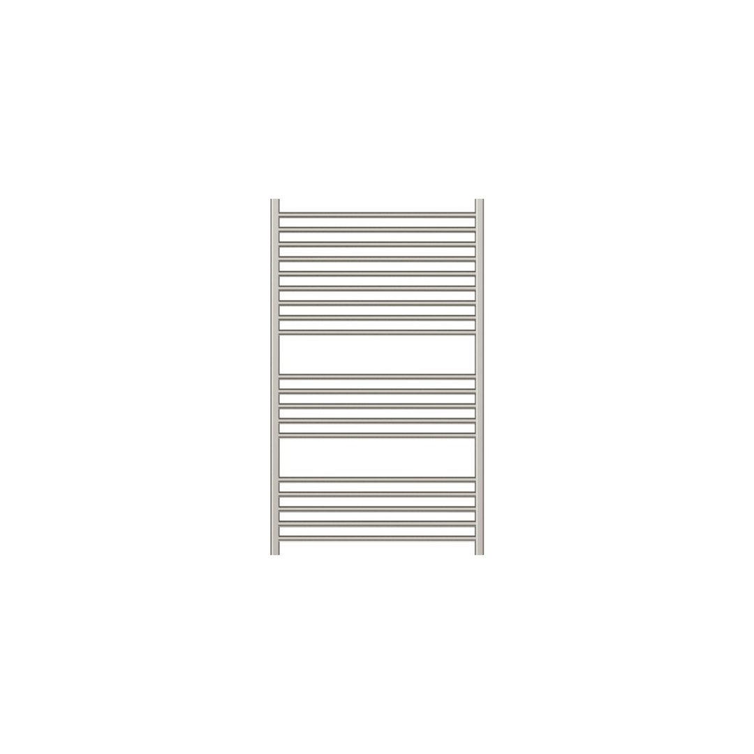 Linsol Allegra 19 Bar Wide Heated Towel Rail - Brushed Nickel