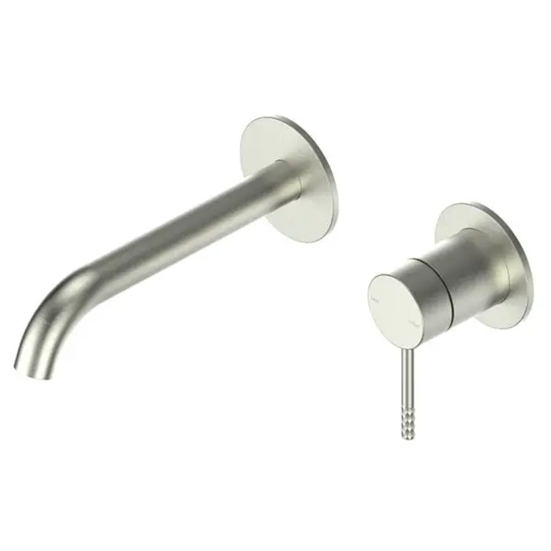 Greens Optima Plus Wall Basin / Bath Mixer Pvd Brushed Nickel