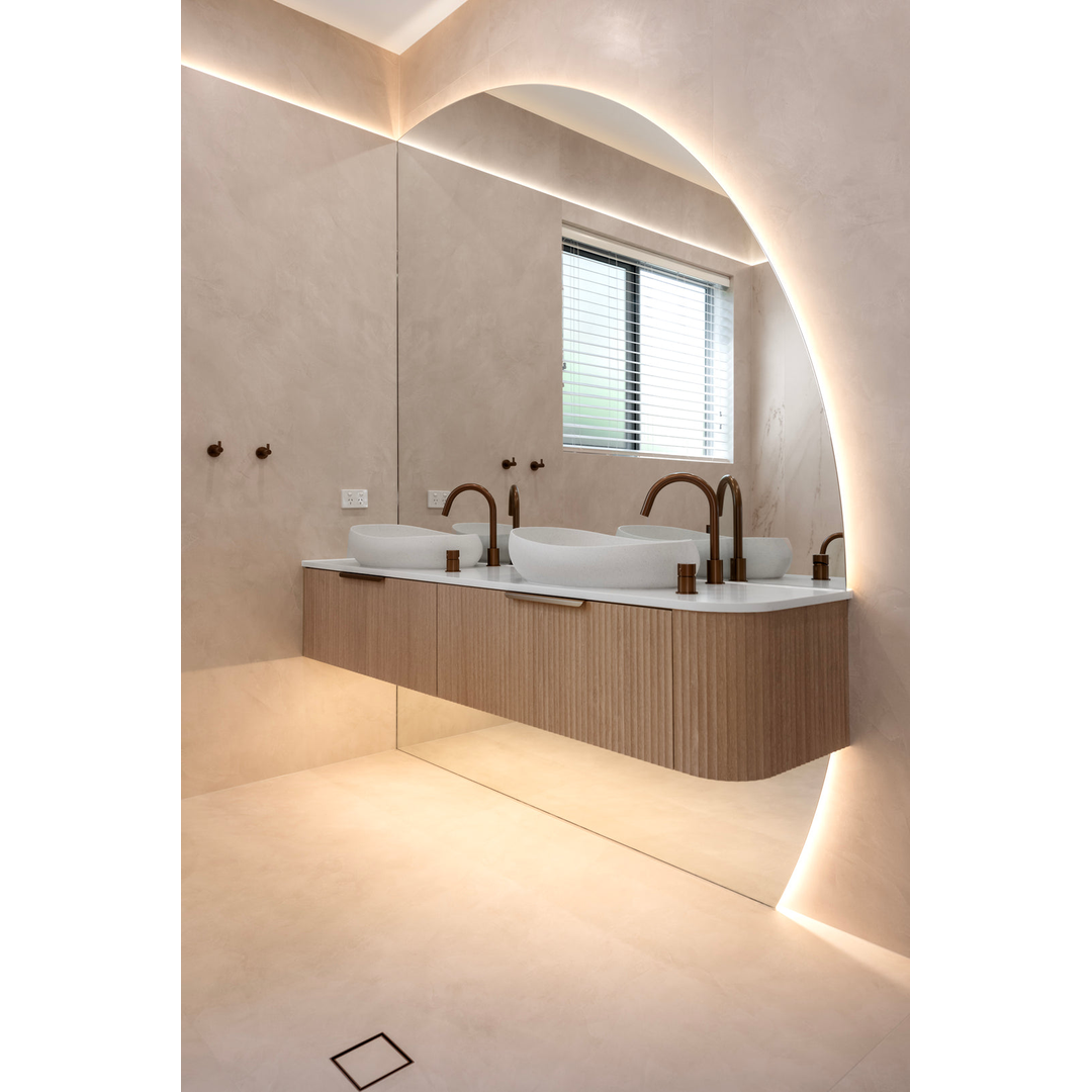 Meir Round Hob Mounted Swivel Spout Lustre Bronze